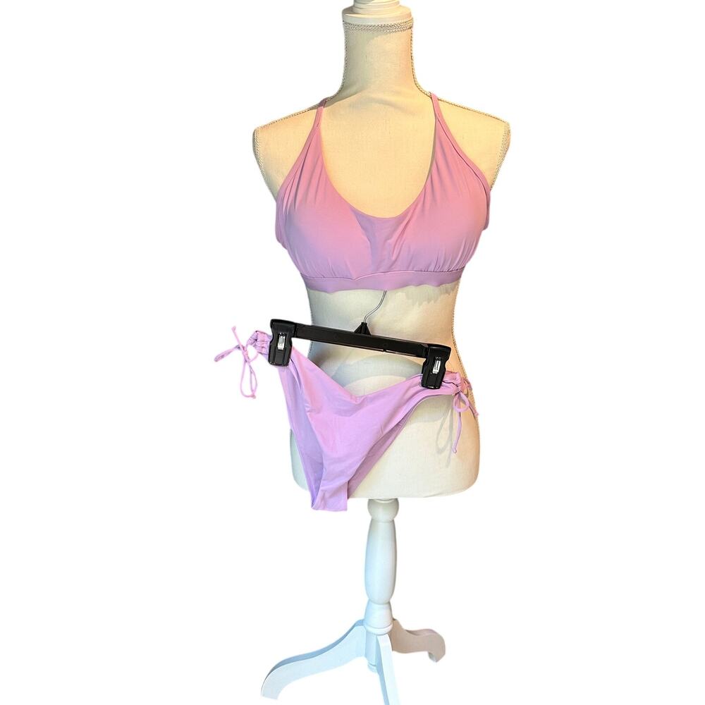 NWT Eidonsurf Bikini Large bottoms and E top Orchid Purple Micro Bikini P\